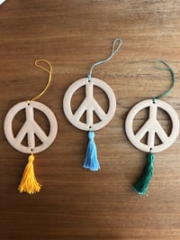 Image 3 of COSTA SUR- Leather Peace Ornament
