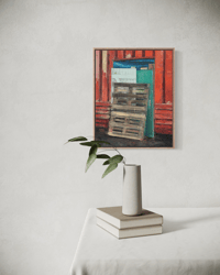 Image 4 of Painting / maleri / "IB – Malerdrømme og tankestreger – Projektet i Ballonparken" / 30x40 cm