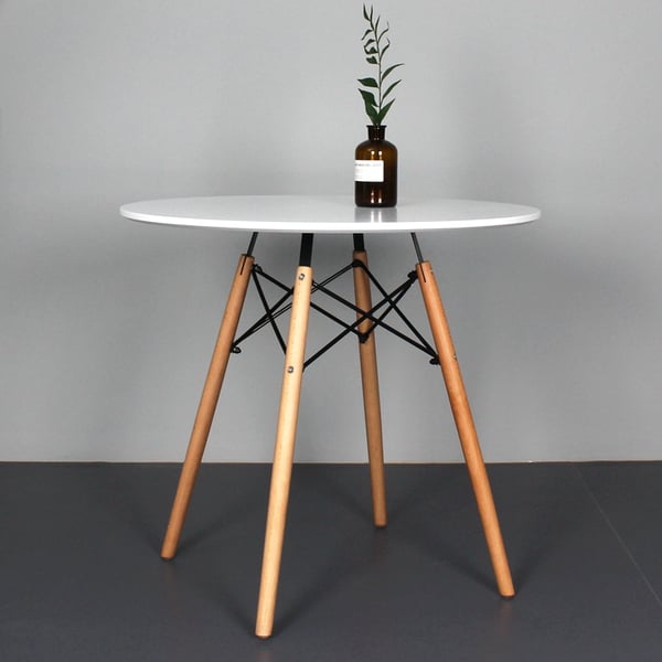 Image of Simple Dining Table Modern Coffee Table High Density Fiberboard Round Table