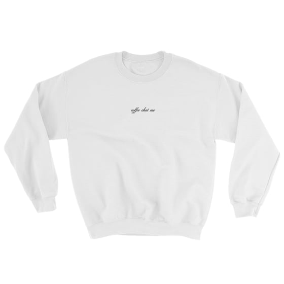 Image of coffee chat me sweater (white)