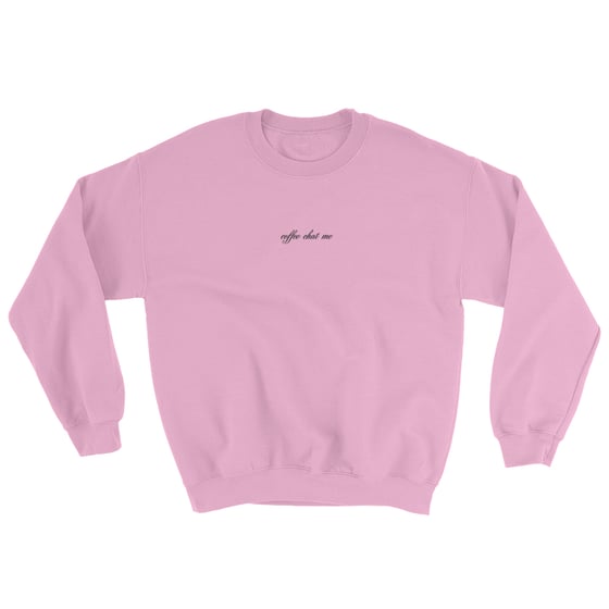 Image of coffee chat me sweater (pastel pink)