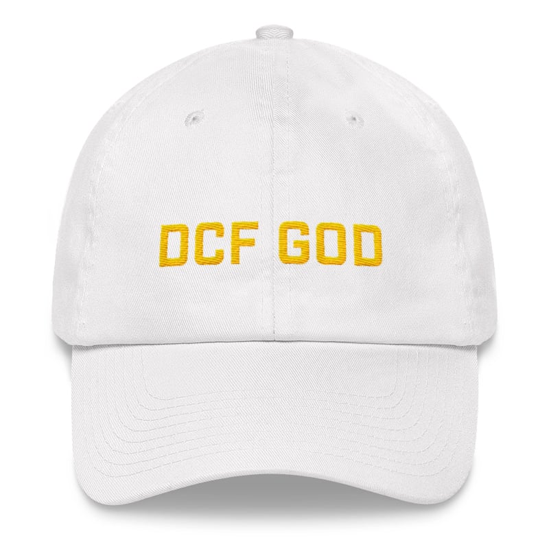 Image of dcf god dad hat (white)