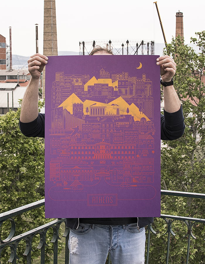 Image of Athens on Violette Metallic