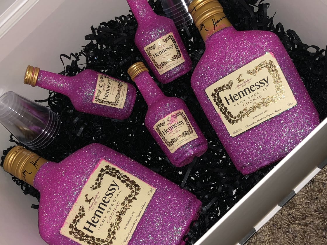 Image of Custom keepsake Hennessy bottles