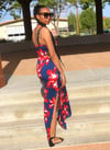 RED & BLUE FLORAL SUNDRESS