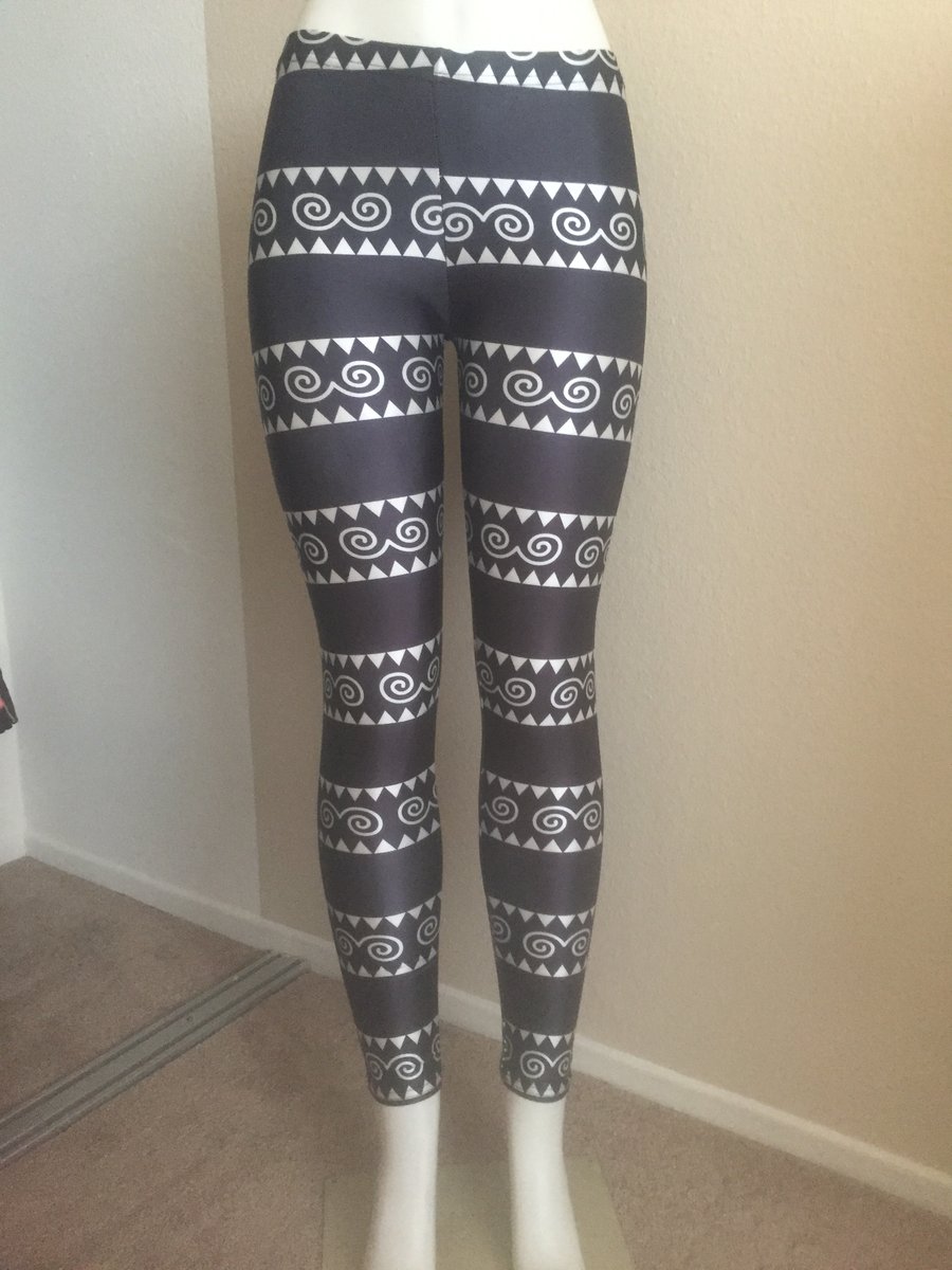 Image of Snail Leggings-Black/White