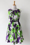 Image of SOLD Vibrant Psychedelic Flare Dress With Pockets