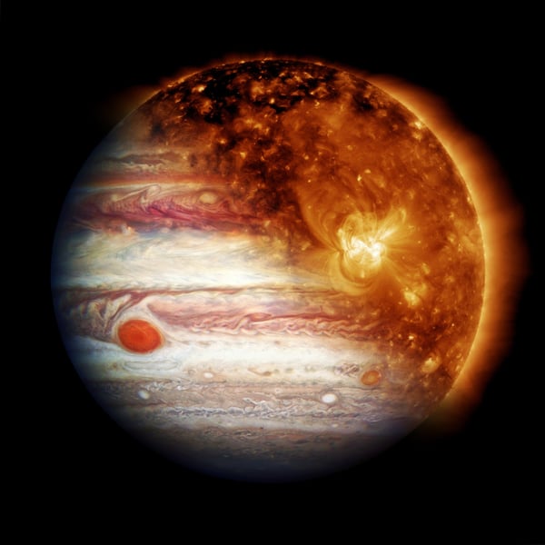 Image of Jupiter Sun