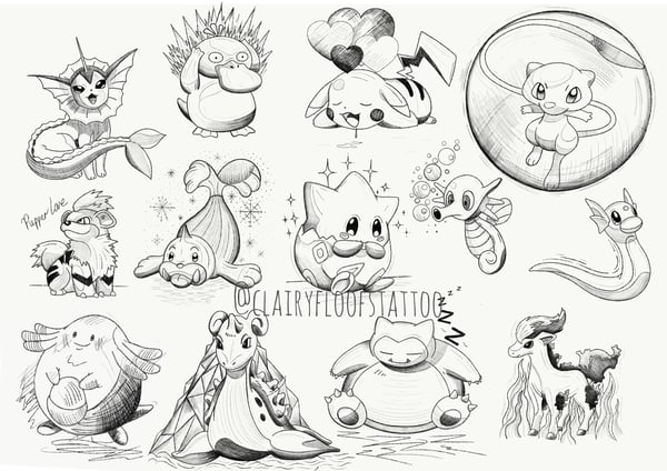 Image of Pokemon illustrative print