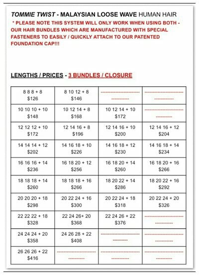Image of MALAYSIAN LOOSE WAVE: BUNDLES / CLOSURE ( FREE PART )