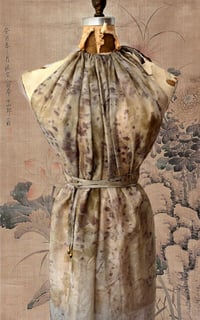 Image 1 of eco print silk fairy dress