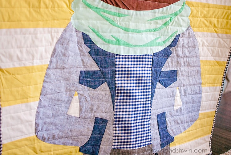 Hipster Bear Quilt Applique