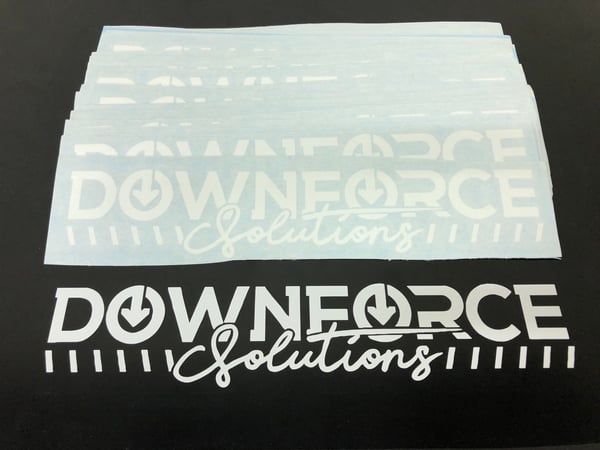 Image of Downforce Solutions banner style decal