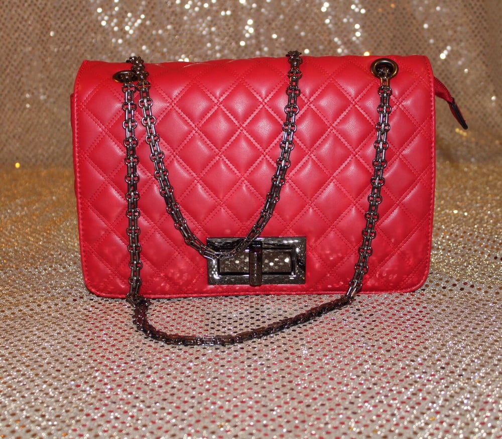 Image of Quilted Stitch Shoulder Bag