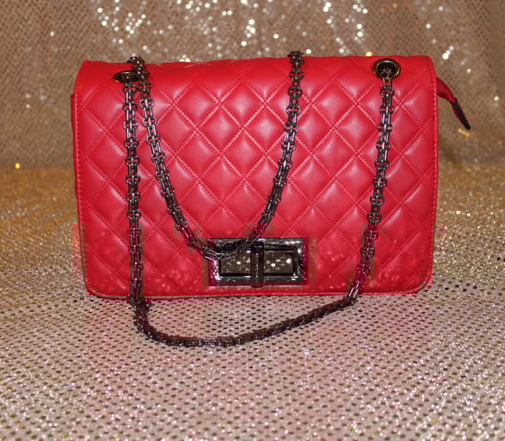 Image of Quilted Stitch Shoulder Bag
