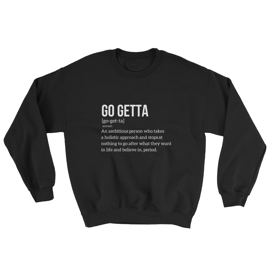 Image of Go Getta Definition Unisex Sweatshirt Black/Navy