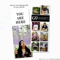 Image 2 of 3x8 Travel Layered Photo Templates (Digital)