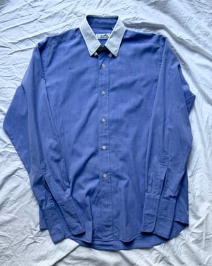 Hermès Blue Shirt with Contrasting Collar - Size M