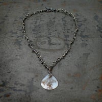 Image 2 of Dendrite Agate teardrop necklace
