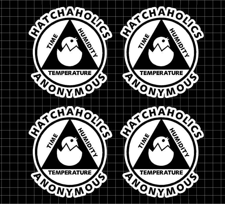 Image of Mini Hatchaholics Printed Decals x 4