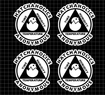 Image of Mini Hatchaholics Printed Decals x 4