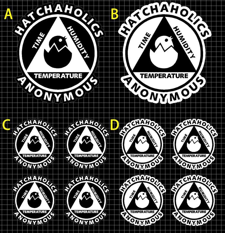 Image of Hatchaholics Decals Your Choice