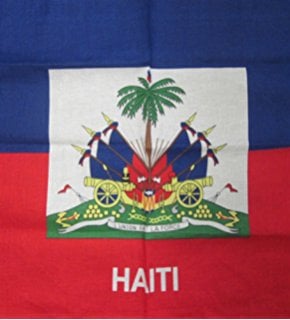 Image of HAITI FLAG BANDANA 22"×22"