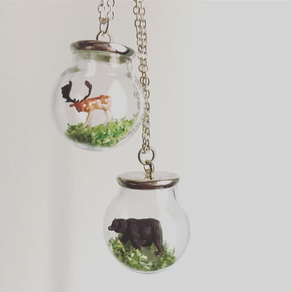 Image of Wildlife Glass Ball Necklaces