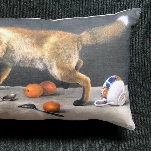 Image of Linen Fox Cub Bolster Cushion