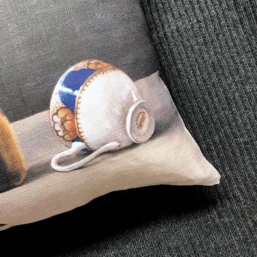 Image of Linen Fox Cub Bolster Cushion