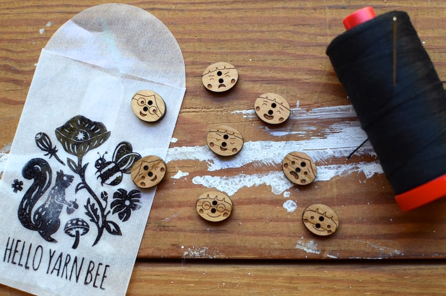 Image of "Our Friends" Cherry Buttons by Hello Yarn Bee - Small