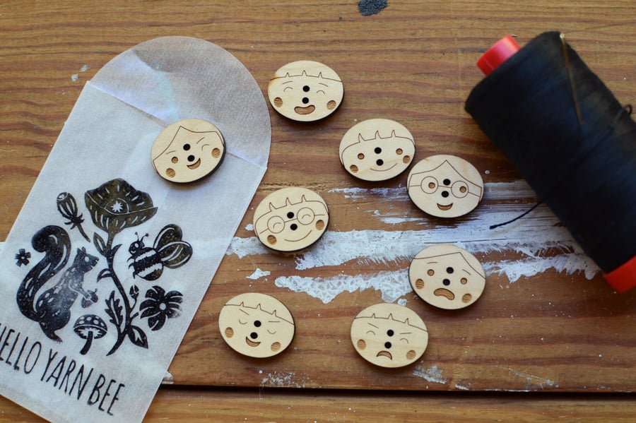 Image of Our Friends Maple Buttons by Hello Yarn Bee - Large