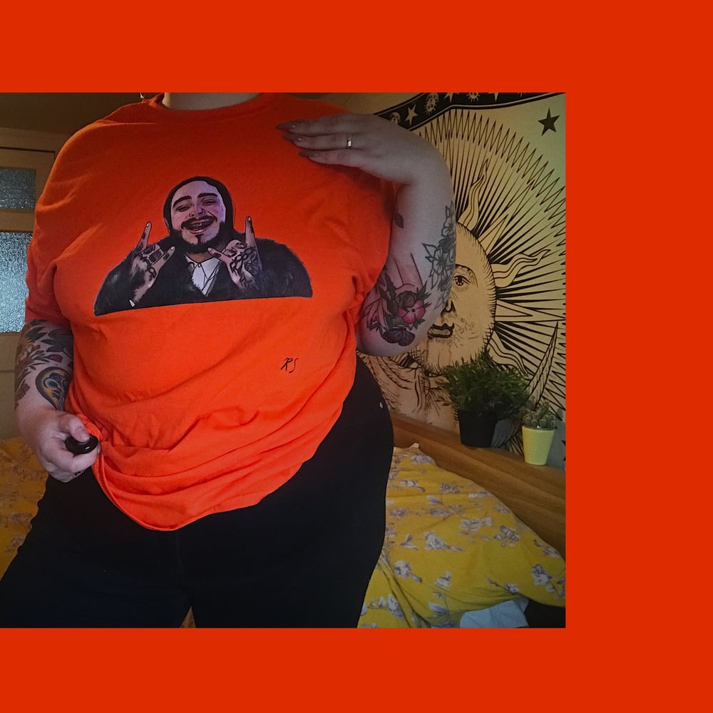 Image of POST MALONE ORANGE TSHIRT