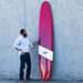 Image of Grazing Ping 10'2 Surfboard Longboard by HOT ROD SURF ®  – White/ Deep Red