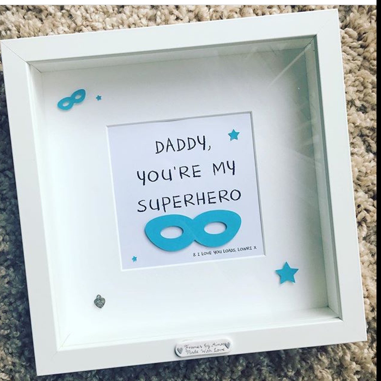 daddy superhero frame