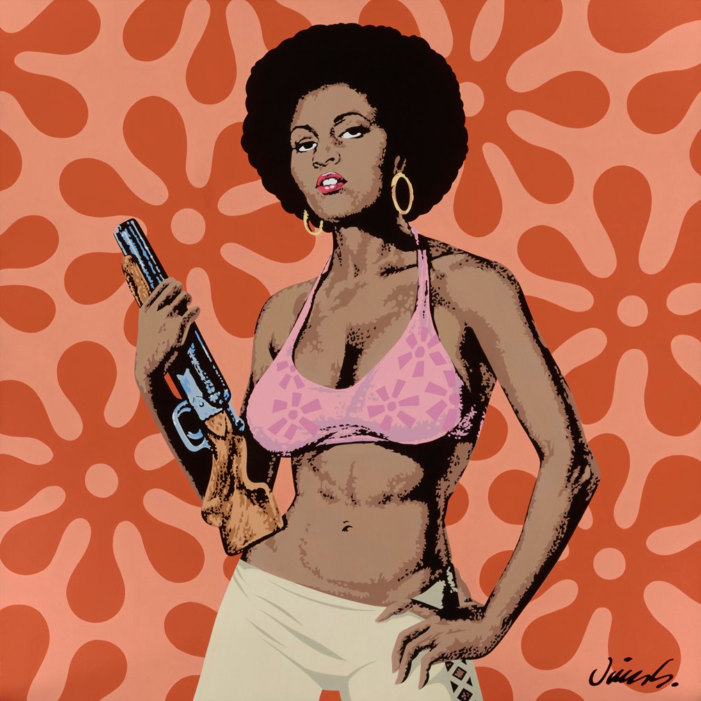 Image of PAM GRIER acrylic painting