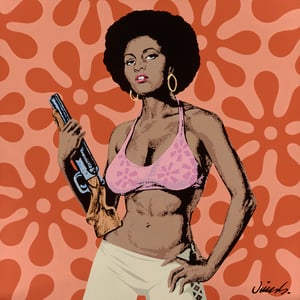 Image of PAM GRIER acrylic painting