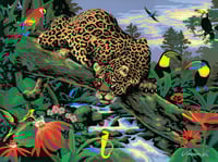 Image 1 of JUNGLE LEOPARD acrylic painting