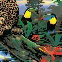 Image 3 of JUNGLE LEOPARD acrylic painting