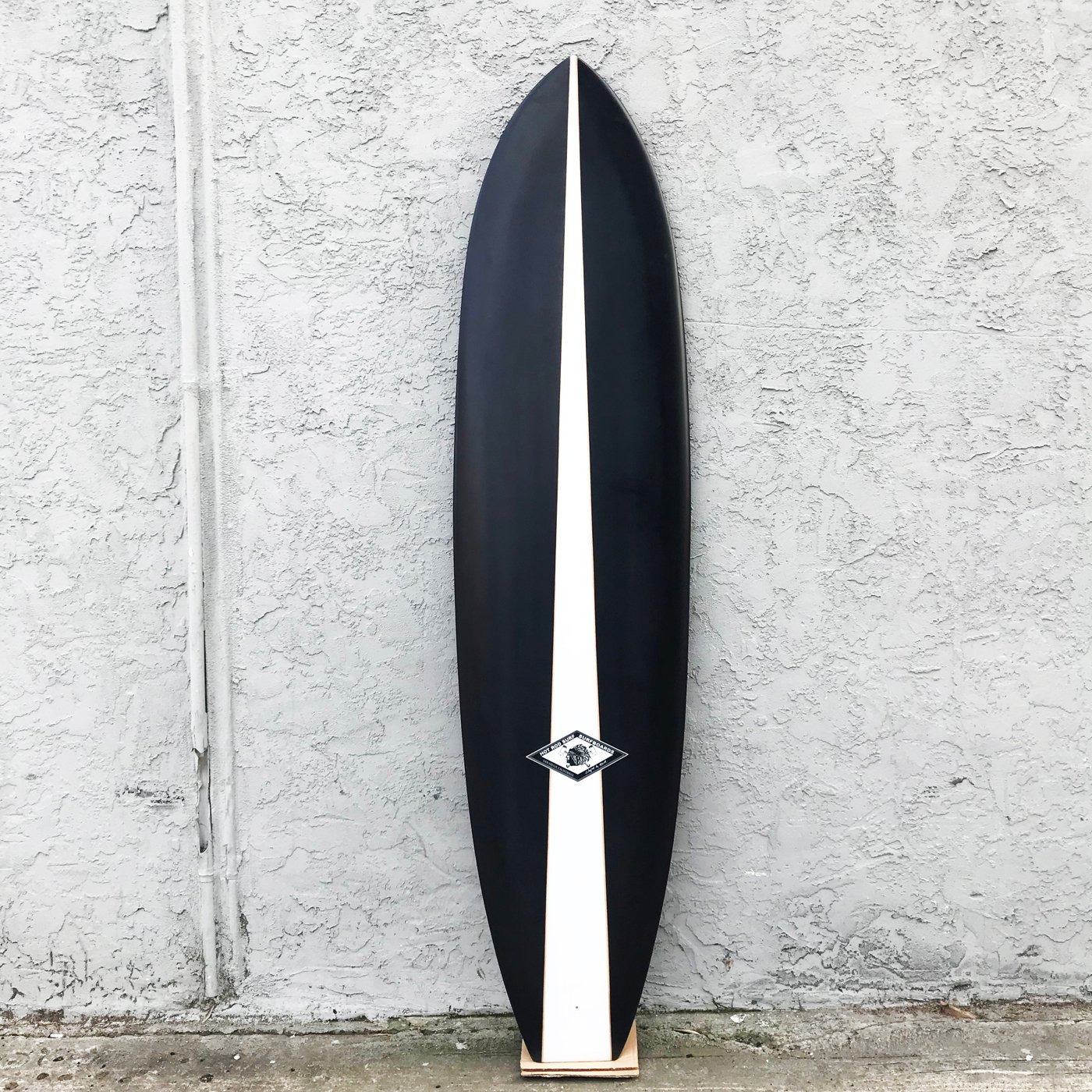 black on white surfboards