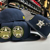 Image 2 of New Era 59Fifty “Double Hitter” NightShift Navy Astros @hatgoat83