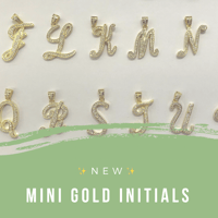 Mini Script Gold Initial Chain 
