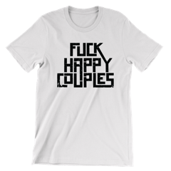 Image of Fuck Happy Couples Stencil Shirt White