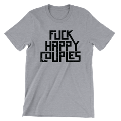 Image of Fuck Happy Couples Stencil Shirt Gray