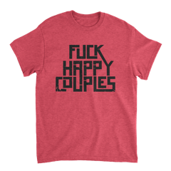 Image of Fuck Happy Couples Stencil Shirt Red