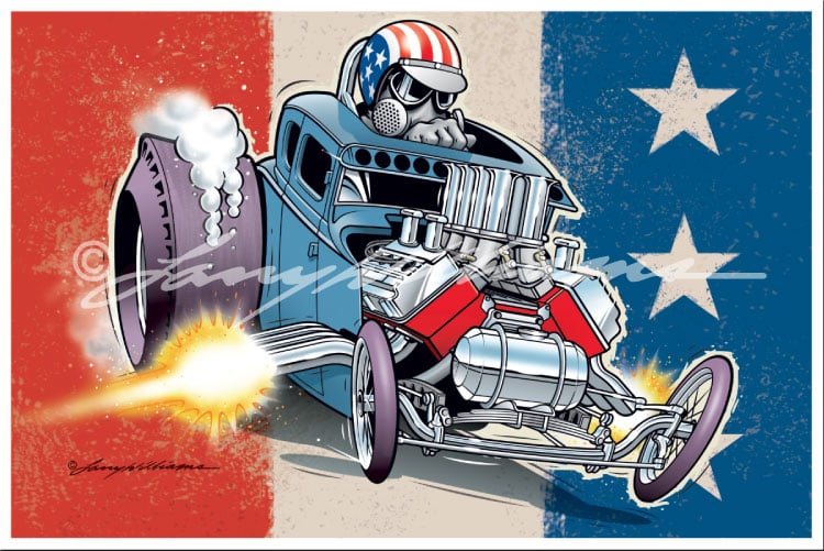 Image of "Nitro America" Print: 18 x12"