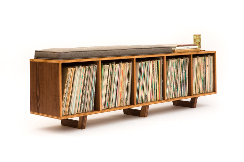 Image of Vinyl Storage Bench Lo-Fi Version