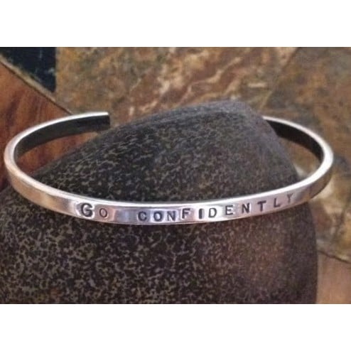 Image of "Go Confidently ~ In the Direction of your Dreams"  Sterling Bracelet