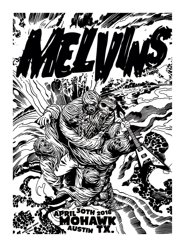 Image of Poster: MELVINS @ Mohawk. Austin, TX. 4-30-2018