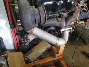 Image of Z31 turbo relocation pipe